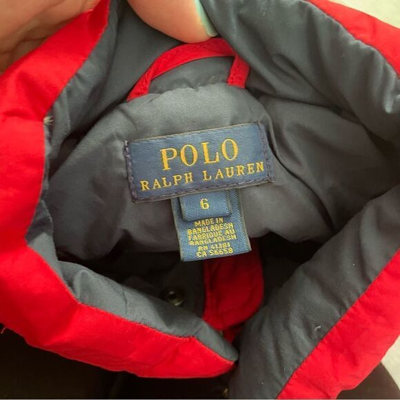 Polo Ralph Lauren Kids Red Down Fill Puffer Winter Jacket Size 6 - Picture 2 of 4